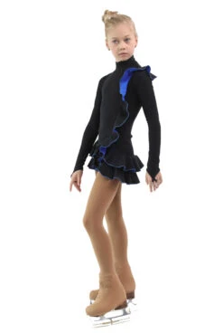 IceDress Figure Skating Dress - Thermal - Flamenco (Black With Cornflower) -Skate Shop 0237aa191ac4 33232 05839.1582482071