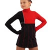 IceDress Figure Skating Dress - Thermal - IceFashion (Black With Red)