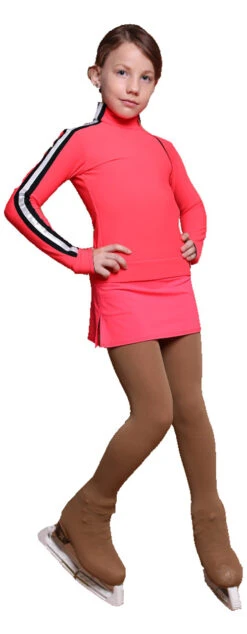 IceDress Figure Skating Jacket - Thermal - Olympus (Hot Coral With Black Lamps) -Skate Shop 08742d84c5b5 83712 52034.1668546374
