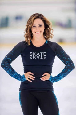 Elite Xpression - Black Shirt With Sublimated Sleeves - Blue Sparkle -Skate Shop 0SY1vfW 13765 13562 32261.1570398125