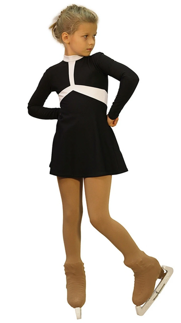 IceDress Figure Skating Dress- Arabesque (Black And White) 4 IceDress Figure Skating Dress- Arabesque (Black And White) - Image 2