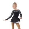IceDress Figure Skating Dress - Thermal - Harmony (Black With White)