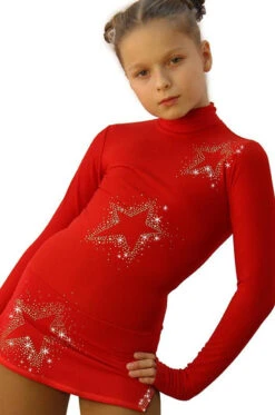 IceDress Figure Skating Dress - Thermal - Super Star (Red With Gold Rhinestones) 8 IceDress Figure Skating Dress - Thermal - Super Star (Red With Gold Rhinestones) -Skate Shop 0db1a5397049 29795 45184 61672.1582451441