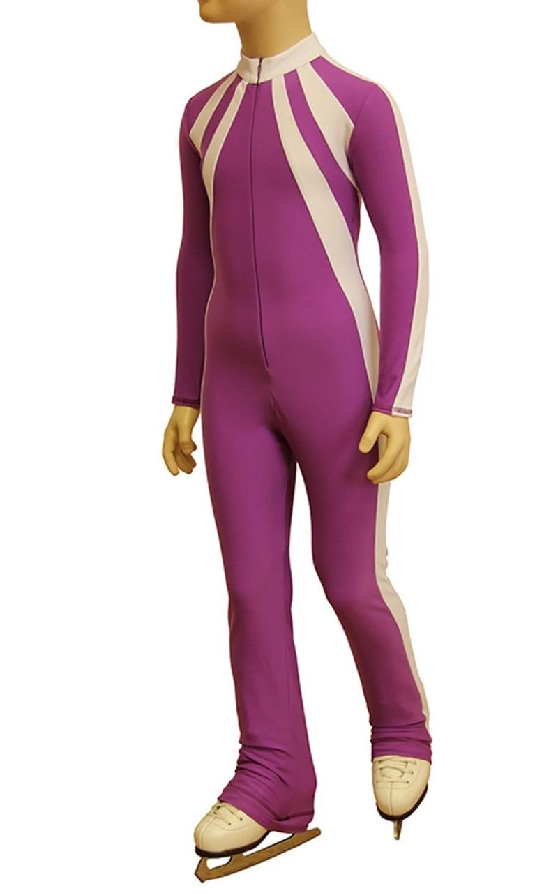 IceDress - Figure Skating Training Overalls -Sweetheart (Purple And White) 4 IceDress - Figure Skating Training Overalls -Sweetheart (Purple And White) - Image 2