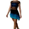 Elite Xpression - Sparkly Turquoise Crop Top Dress