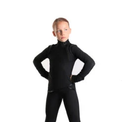 IceDress - Thermal Figure Skating Outfit - Orion (Black And Black Lycra)