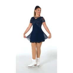 Jerry's Ice Skating Dress - 45 Empiresque Dress (Navy Blue)