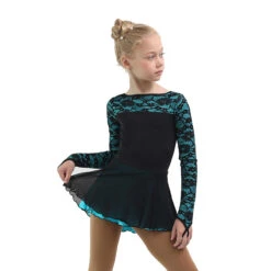 IceDress Figure Skating Dress - Thermal - Harmony (Black With Turquoise) -Skate Shop 102db7b3d263 93303 73493 43931.1582531237