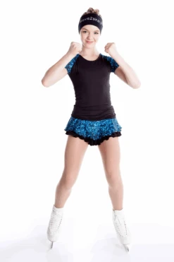 Elite Xpression - Black T-shirt With Sublimated Sleeves - Blue Sparkle -Skate Shop 14 C300 SPKBLU 3 86165 03274 22661.1570398224