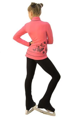 IceDress Figure Skating Outfit - Thermal - Flying (Grapefruit With Black)