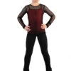 IceDress Ice - Figure Skating Two-Layer Top : Mesh Long Sleeve With Cami Top (Black And Red) -Skate Shop 1 1.1672310124 08565.1672314395