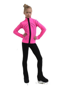 IceDress Figure Skating Jacket - Thermal - Kant (Hot Pink With Black) -Skate Shop 1 18423 04813 03311.1582511645