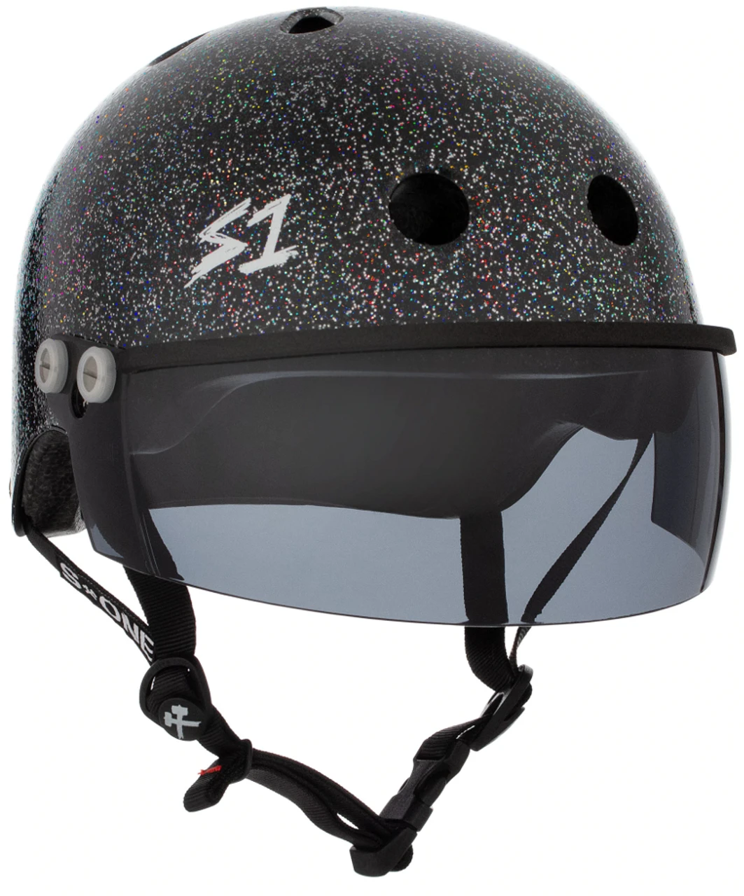 S1 Lifer Visor Helmet - GEN 2 - Black Gloss Glitter W/ Tint Visor 3 S1 Lifer Visor Helmet - GEN 2 - Black Gloss Glitter W/ Tint Visor