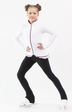 IceDress Figure Skating Jacket - Thermal - Minx (White, Purple, Black) -Skate Shop 1 32171 06977 15419.1582521386