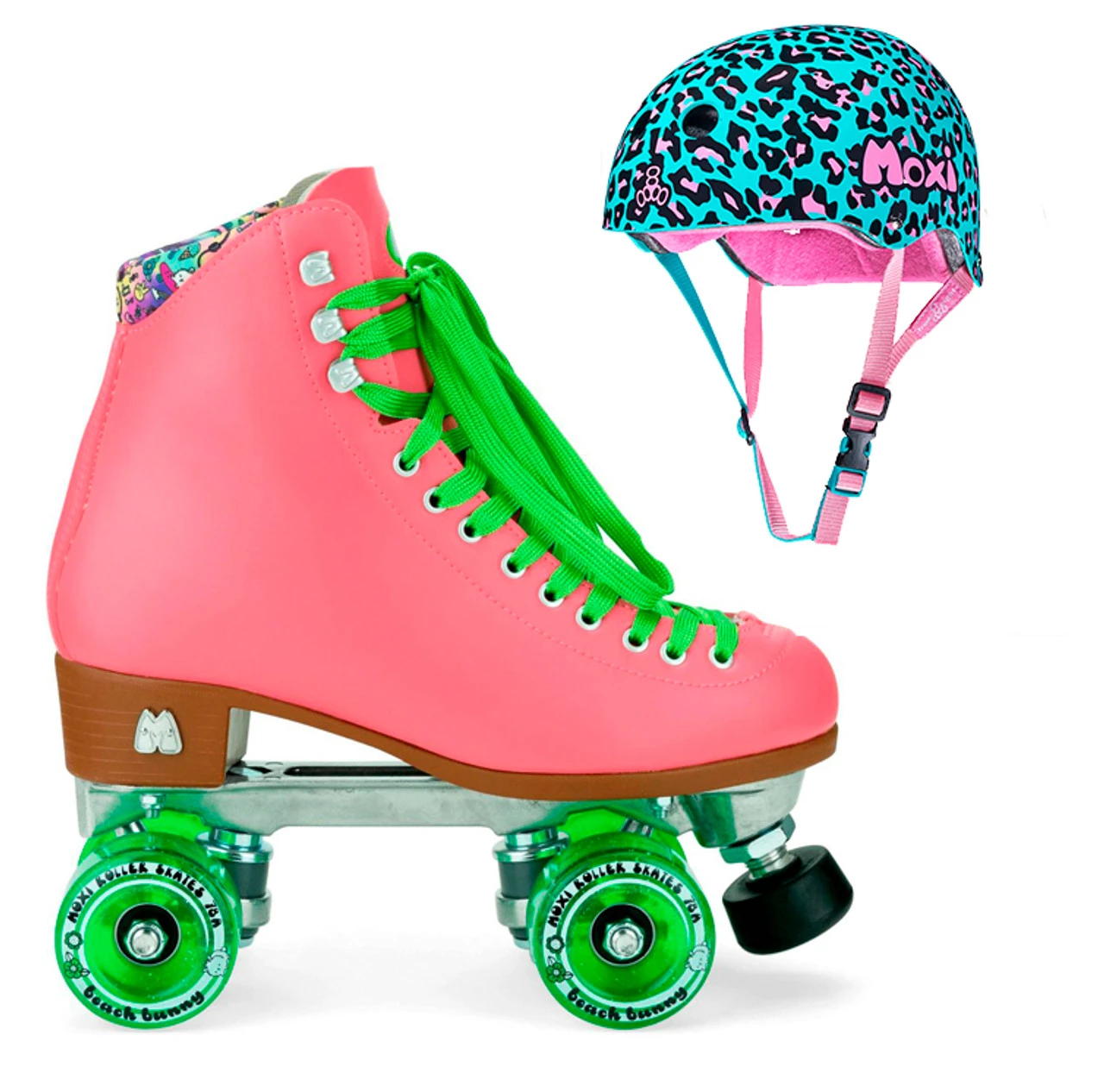 Moxi Combo Set - Beach Bunny Roller Skate (Watermelon) & Helmet (Leo) 3 Moxi Combo Set - Beach Bunny Roller Skate (Watermelon) & Helmet (Leo)