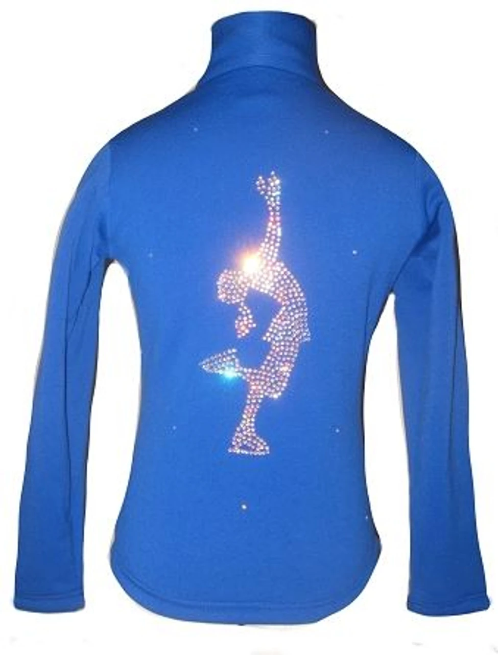 Blue Figure Skating Jacket With "Layback" Applique 3 Blue Figure Skating Jacket With "Layback" Applique