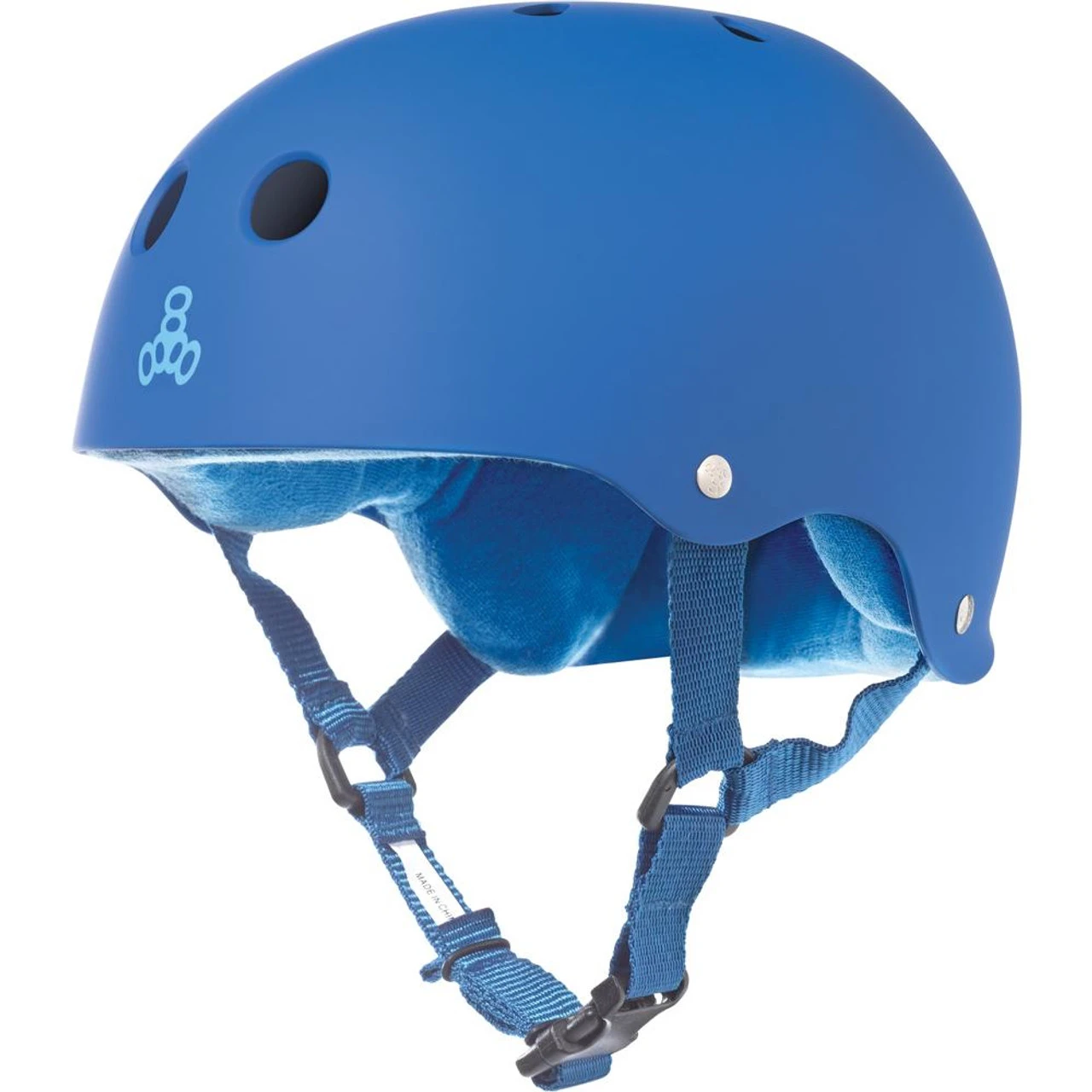 Triple Eight Sweatsaver Rollerskating Helmet - Royal Blue Rubber 3 Triple Eight Sweatsaver Rollerskating Helmet - Royal Blue Rubber