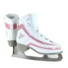 American Athletic -Girl's Soft Boot Ice Skates With Pink Trim