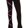 Criss Cross Poly/Spandex Party Pink Ice Skating Pants