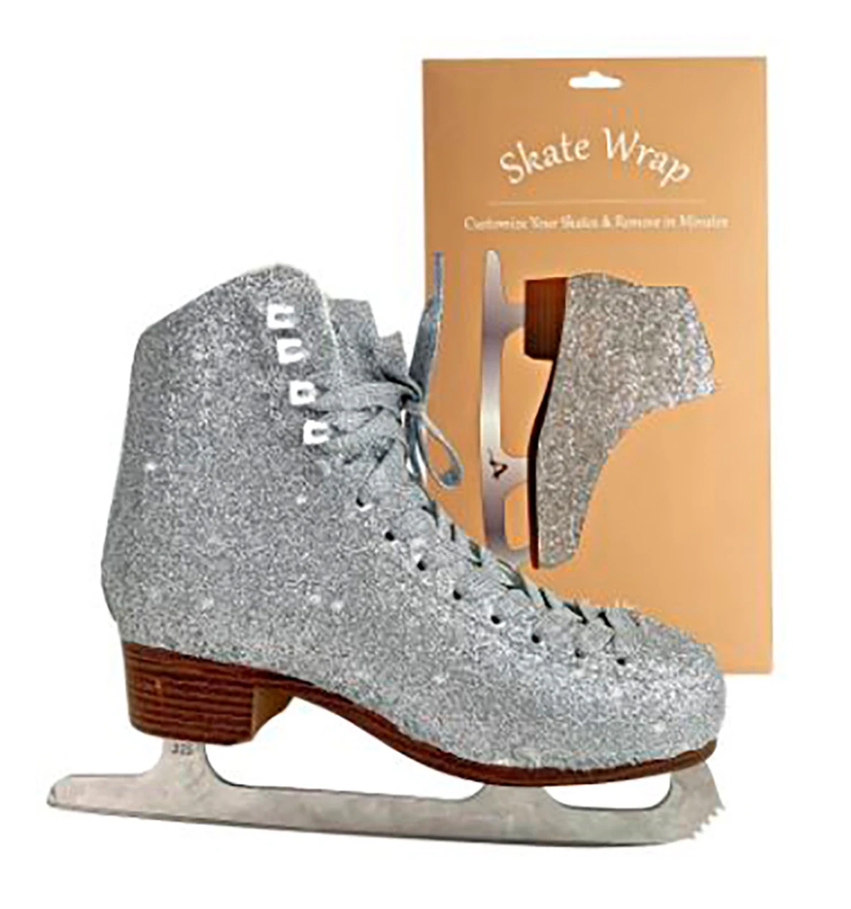 American Athletic Skate Wrap Womens - Sparkle Silver 3 American Athletic Skate Wrap Womens - Sparkle Silver