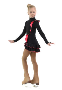 IceDress Figure Skating Dress - Thermal - Flamenco (Black With Hot Coral) -Skate Shop 1ea843185f2e 62758 78487 66911.1582510637