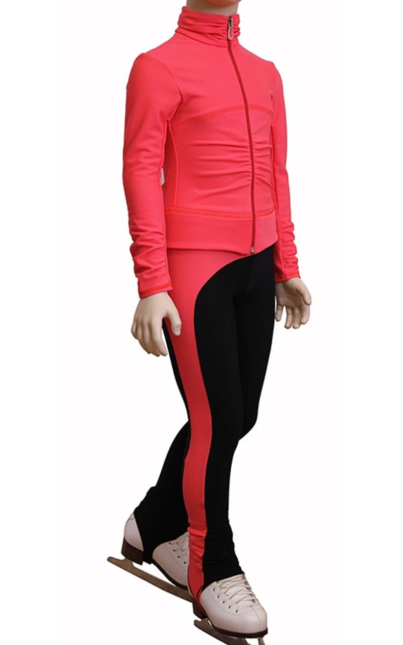 IceDress Figure Skating Thermal Pants - Drape-2 (Coral) 3 IceDress Figure Skating Thermal Pants - Drape-2 (Coral)