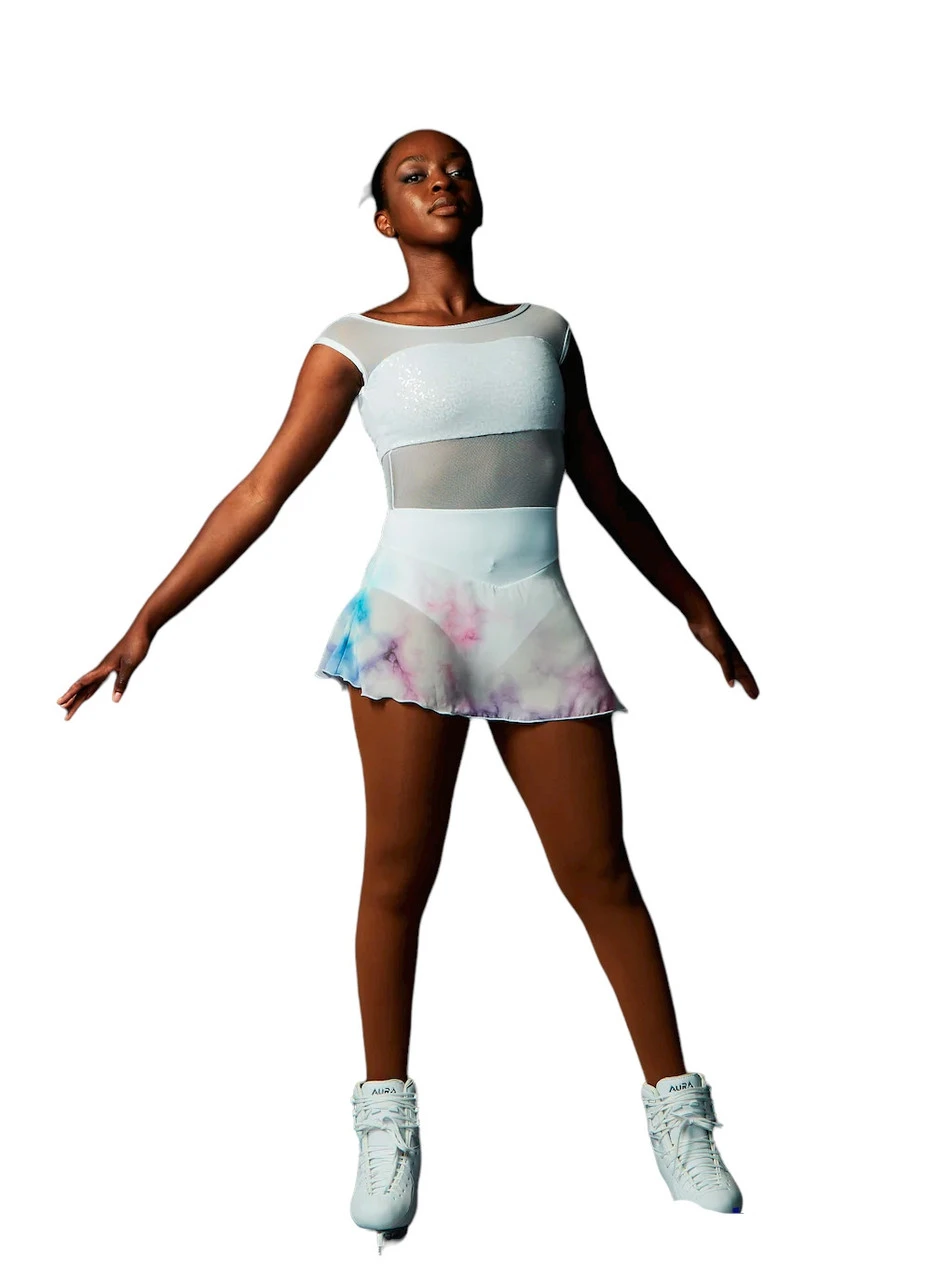 Elite Xpression - Sparkly White Crop Top Dress 3 Elite Xpression - Sparkly White Crop Top Dress