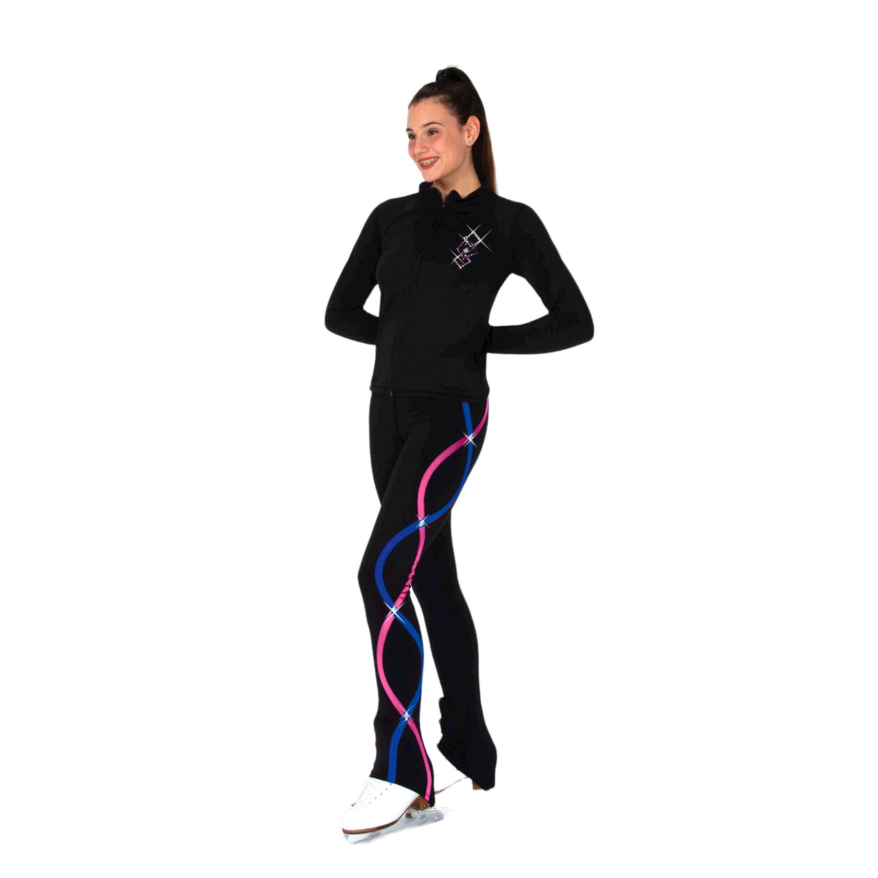 Jerry's S203 Ribbonette Figure Skating Jacket - Purple/Ocean 3 Jerry's S203 Ribbonette Figure Skating Jacket - Purple/Ocean