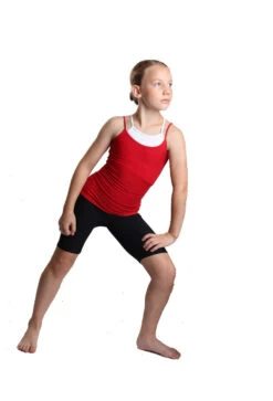 IceDress - Two-color Figure Skating Cami Top (Red And White) -Skate Shop 2.1672310505 81132.1672314463