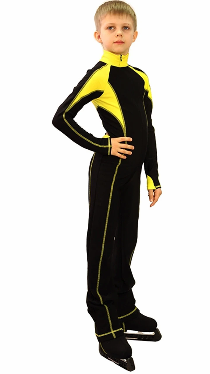 IceDress - Figure Skating Training Overalls - Axel (Black And Yellow) 4 IceDress - Figure Skating Training Overalls - Axel (Black And Yellow) - Image 2