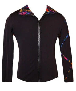 Criss Cross Poly/Spandex Stardust Sparkle Ice Skating Jacket