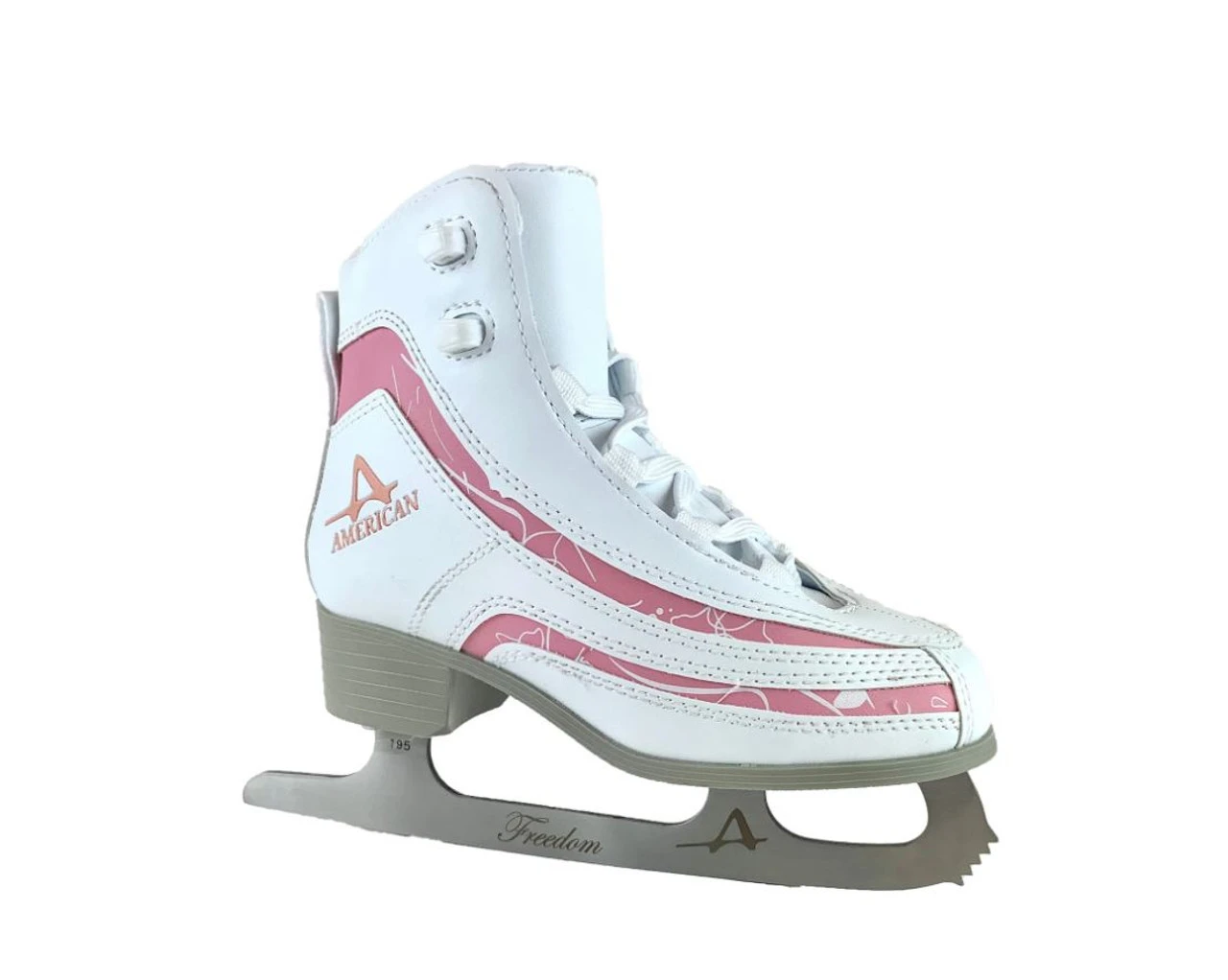American Athletic -Girl's Soft Boot Ice Skates With Pink Trim 4 American Athletic -Girl's Soft Boot Ice Skates With Pink Trim - Image 2