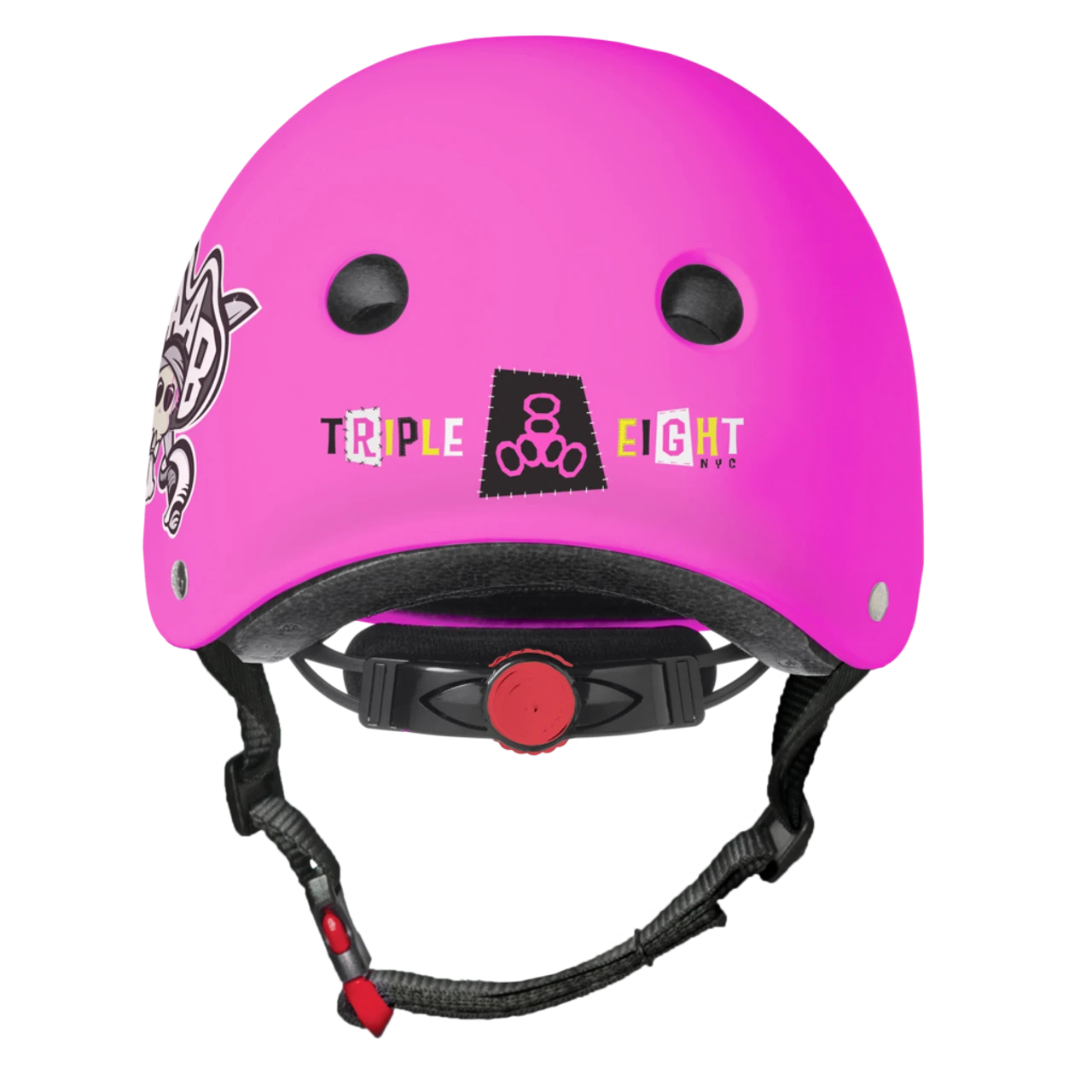 Triple Eight LIL 8 STAAB Dual Certified Sweatsaver Kids Rollerskating Helmet - Neon Pink (One Size - Toddler 5+) 4 Triple Eight LIL 8 STAAB Dual Certified Sweatsaver Kids Rollerskating Helmet - Neon Pink (One Size - Toddler 5+) - Image 2