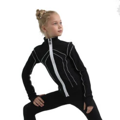 IceDress Figure Skating Jacket - Thermal - Kant (Black With White) -Skate Shop 2 74329 88855 08394.1582514996