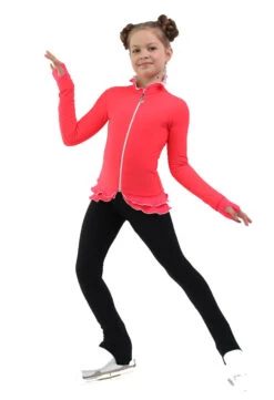 IceDress Figure Skating Jacket - Thermal - Minx (Coral, White. Black) -Skate Shop 2 74392 52762 30370.1582532361