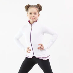IceDress Figure Skating Jacket - Thermal - Minx (White, Purple, Black) -Skate Shop 2 88765 40888.1582488622