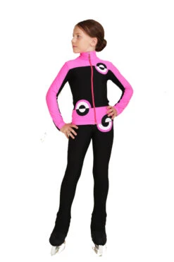 IceDress Figure Skating Jacket - Thermal - Bubble Gum (Black, Hot Pink) -Skate Shop 2 95181 89615.1601498525