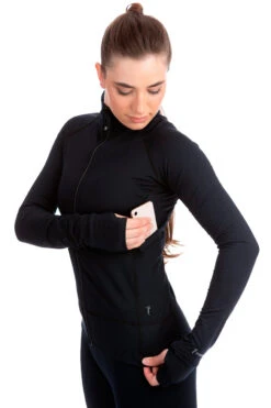 Elite Xpression - Black Tech Jacket With Thumb Slit