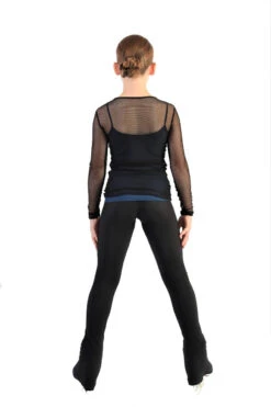IceDress Ice - Figure Skating Two-Layer Top : Mesh Long Sleeve With Cami Top (Black And Dark Blue) -Skate Shop 3.1672310182 39009.1672314404
