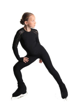 IceDress - Figure Skating Longsleeve Top - Track (Black) -Skate Shop 3.1672310221 63364.1672314411