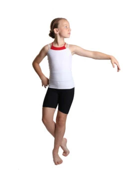 IceDress - Two-color Figure Skating Cami Top (White And Red) -Skate Shop 3.1672310386 56988.1672314438
