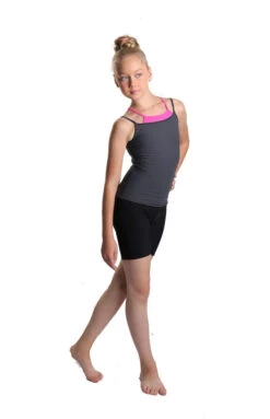 IceDress - Two-color Figure Skating Cami Top (Grey And Pink) -Skate Shop 3.1672310759 44287.1672314484
