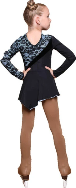 IceDress Figure Skating Dress - Thermal - Charm (Black With Pale Blue) -Skate Shop 3634b90e7ae7 91136.1601395561