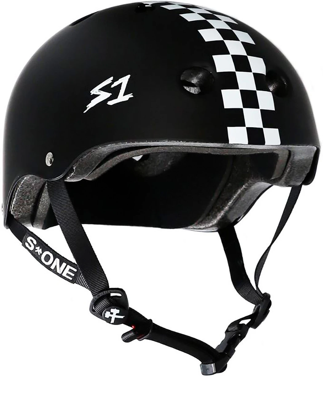 S1 Lifer Helmet - Black Matte W/ White Checkers 3 S1 Lifer Helmet - Black Matte W/ White Checkers