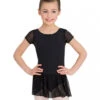 Capezio Little Girls' Sequined Puff Sleeve Dress 1 Capezio Little Girls' Sequined Puff Sleeve Dress -Skate Shop 3948C Capezio Childs Sequined Puff Sleeve Dress BLK 71498.1571766517