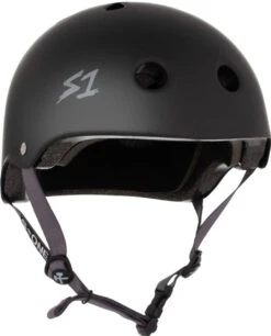 S1 Lifer Helmet - Black Matte W/ Grey Straps