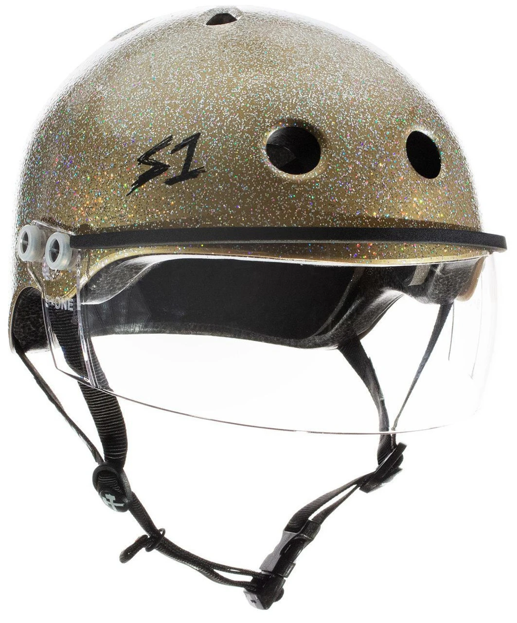 S1 Lifer Visor Helmet - Gen 2 - Gold Gloss Glitter W/ Clear Visor 3 S1 Lifer Visor Helmet - Gen 2 - Gold Gloss Glitter W/ Clear Visor