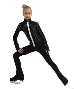 IceDress Figure Skating Pants - Thermal - Kant (Black With White) -Skate Shop 3 06533 30056 71550.1582512921