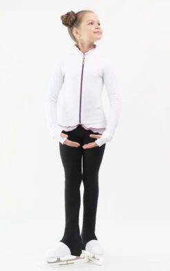 IceDress Figure Skating Jacket - Thermal - Minx (White, Purple, Black) -Skate Shop 3 13215 09025 91647.1582521386