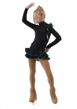 IceDress Figure Skating Dress - Thermal - Flamenco (Black With Turquoise) -Skate Shop 3ae4fd47748f 99308 28385 82070.1582524818